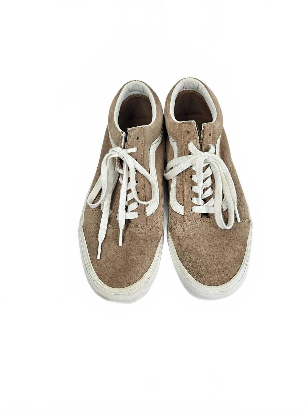 Vans Tan Suede Platform Lace-Up Sneakers Size 10.5 Men's & 12 Women's